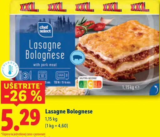Chef Select lasagne Bolognese