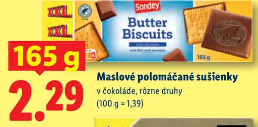 Maslové polomáčané sušienky