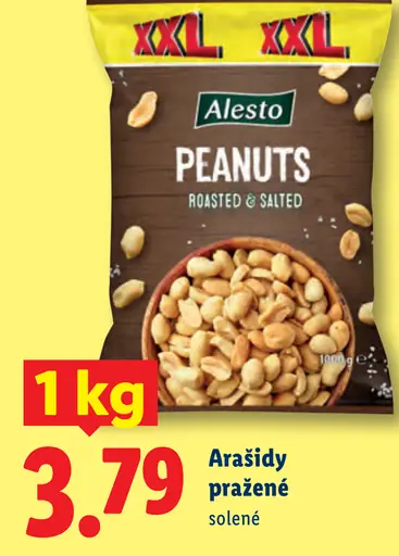 Alesto Arašidy pražené