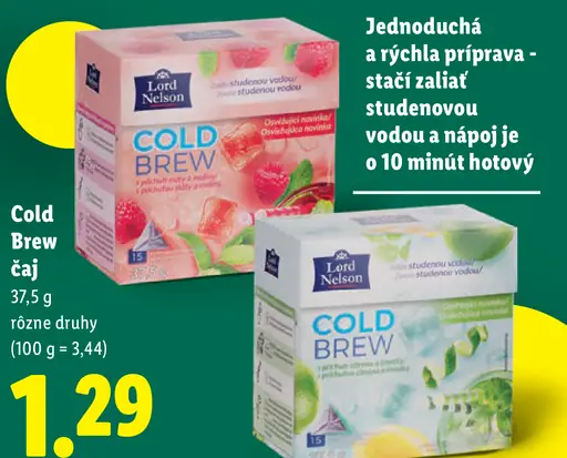 Lord Nelson Cold Brew čaj s príchuťou