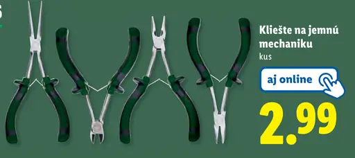 Parkside Kliešte na jemnú mechaniku
