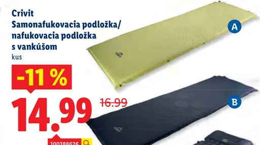 Crivit Samonafukovacia podložka/nafukovacia podložka s vankúšom