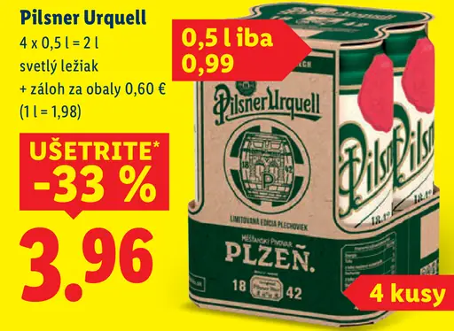 Pilsner Urquell plechovka