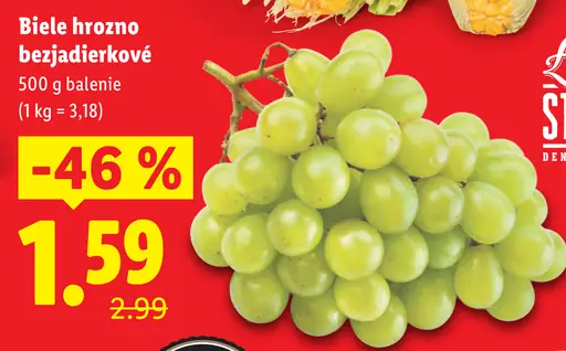 Biele hrozno bezjadierkové