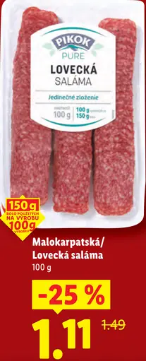 Pikok Malokarpatská/Lovecká saláma