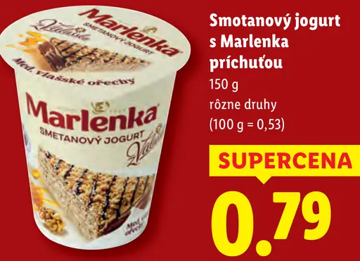 Marlenka Smotanový jogurt s Marlenka príchuťou