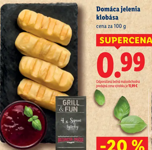 Domáca jelenia klobása