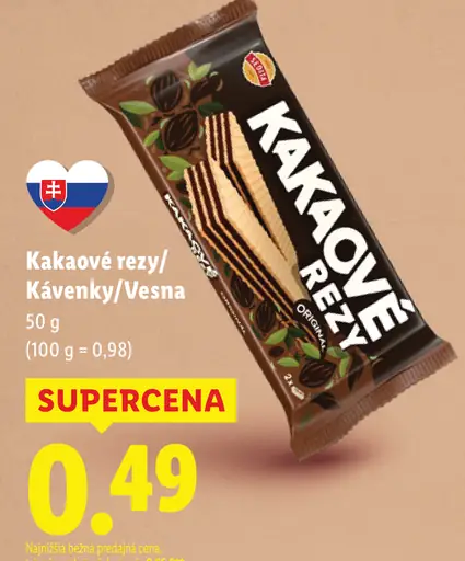 Kakaové rezy Kávenky/Vesna