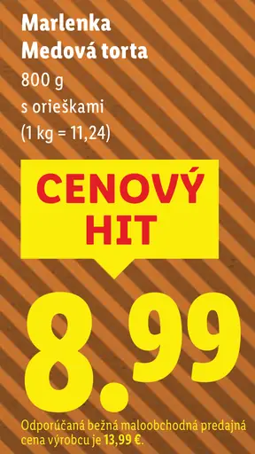 Medový dort Marlenka