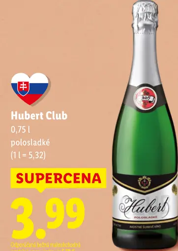 Hubert Club polosladké