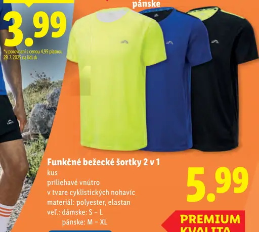 Crivit Funkčné bežecké šortky 2 v 1