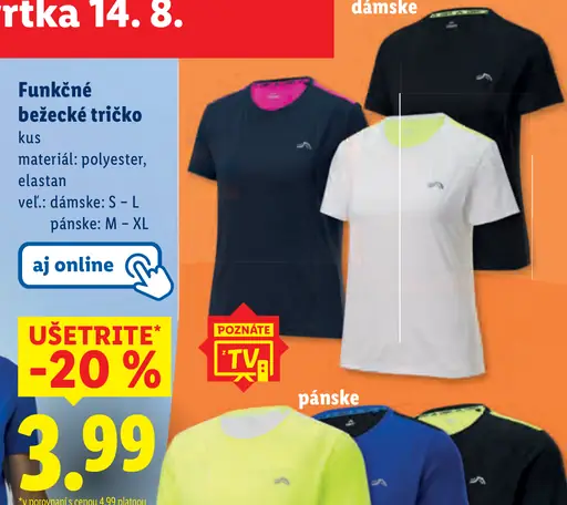 Crivit Funkčné bežecké tričko