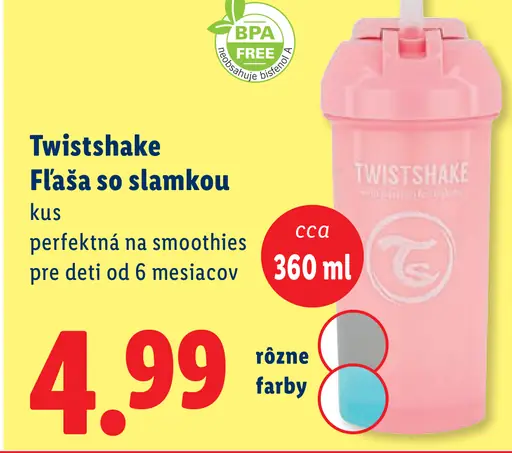 Twistshake Fľaša so slamkou