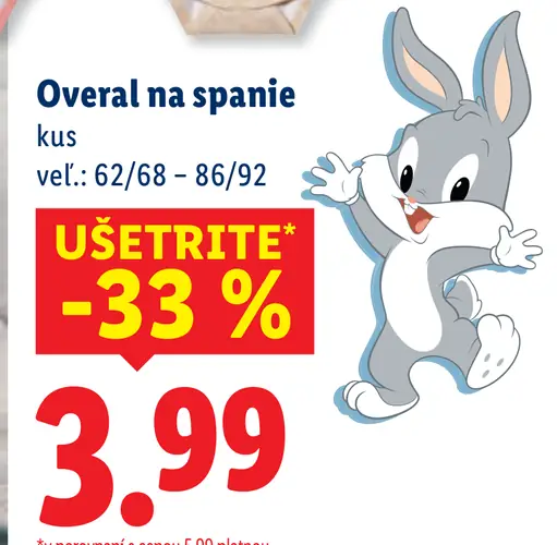 Looney Tunes Overal na spanie