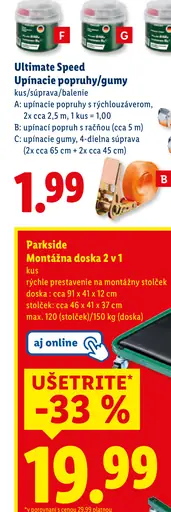 Parkside Montážna doska 2 v 1