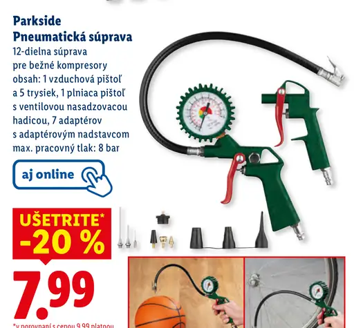 Parkside Pneumatická súprava