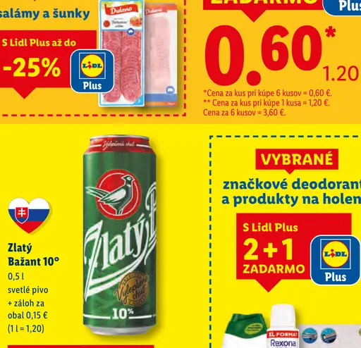 Zlatý Bažant Pivo plechovka