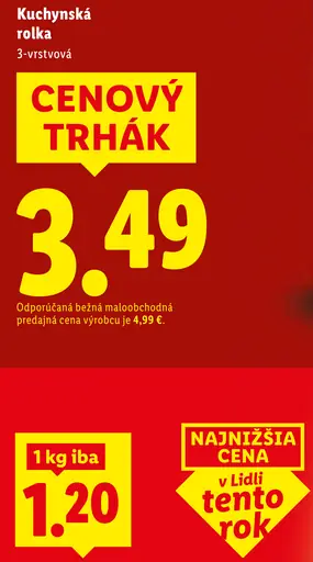 Velvet Kuchynská rolka