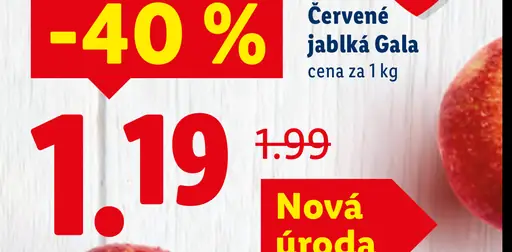 Červené jablká Gala