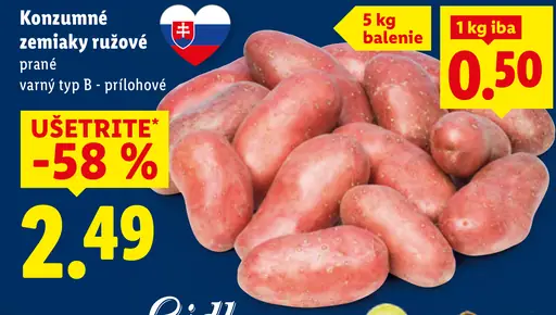 Konzumné zemiaky ružové neskoré