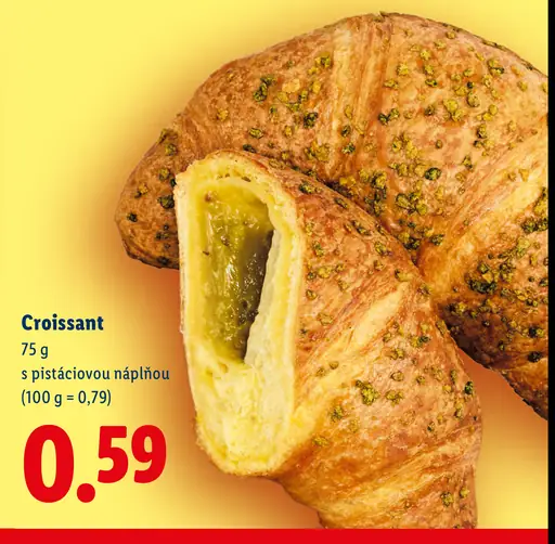 Croissant s pistáciovou náplňou