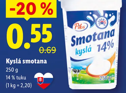 Pilos Kyslá smotana