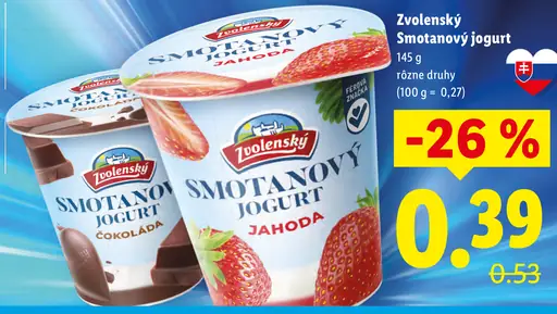 Zvolenský smotanový jogurt