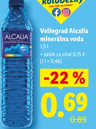 Velingrad Alcalia minerálna voda