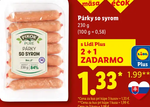 Pikok Párky so syrom