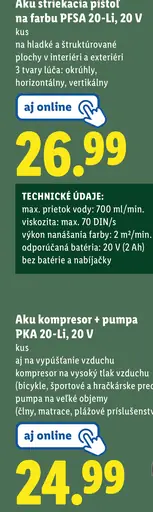 Parkside aku striekacia pištoľ na farbu PFSA 20-Li