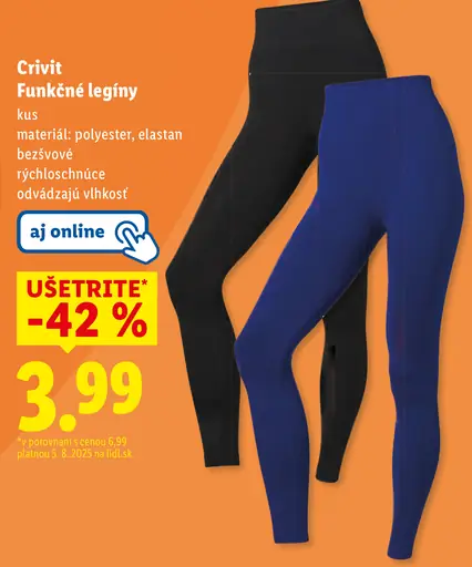 Crivit Funkčné legíny