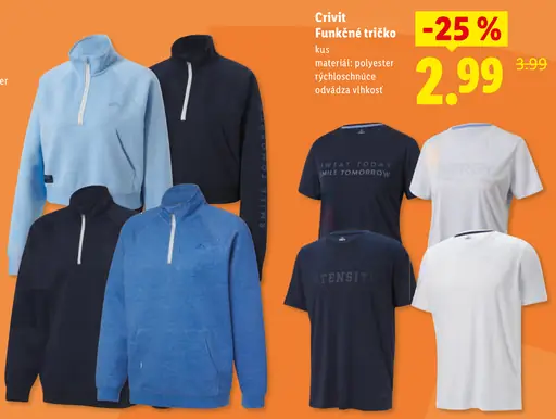 Crivit funkčné tričko