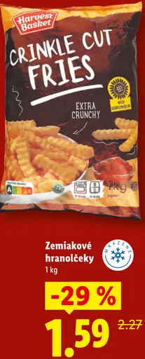 Zemiakové hranolčeky Crinkle Cut Fries