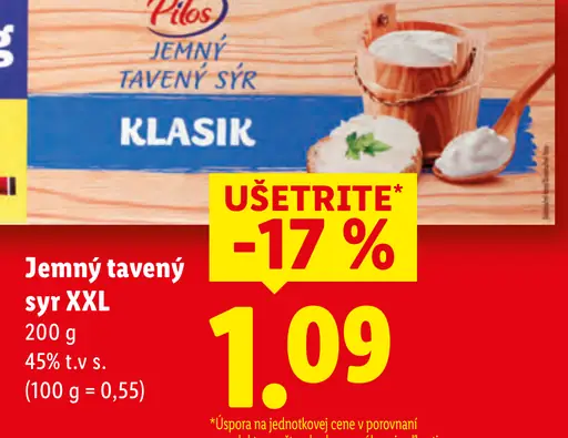 Pilos Jemný tavený syr Klasik