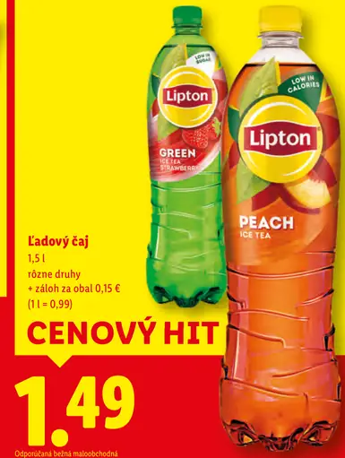 Lipton Ice Tea ľadový čaj s príchuťou broskyne