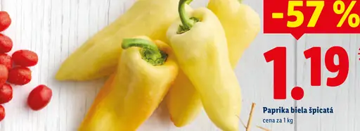 Paprika biela špicatá