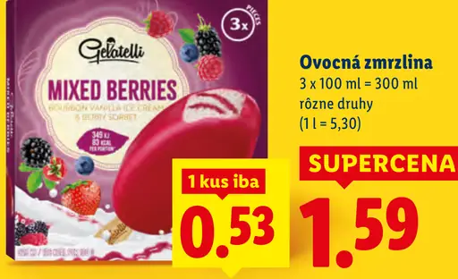 Gelatelli Mixed Berries ovocná zmrzlina