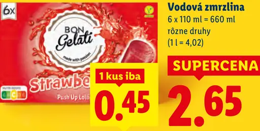 Bon Gelati Vodová zmrzlina