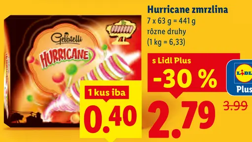 Gelatelli Hurricane zmrzlina