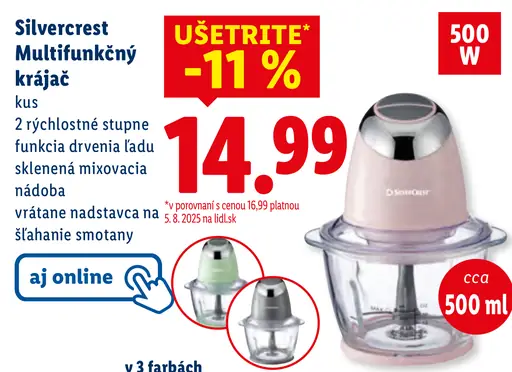 SilverCrest Multifunkčný krájač