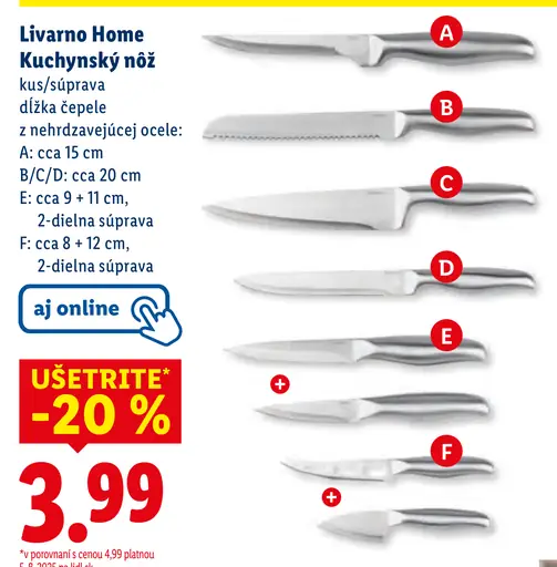Livarna Home Kuchynský nôž