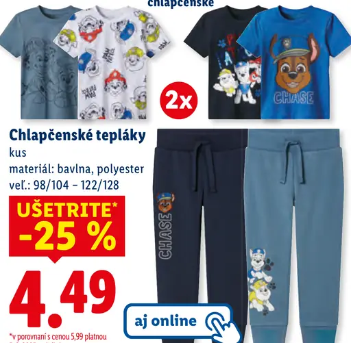 Nickelodeon Chlapčenské tepláky