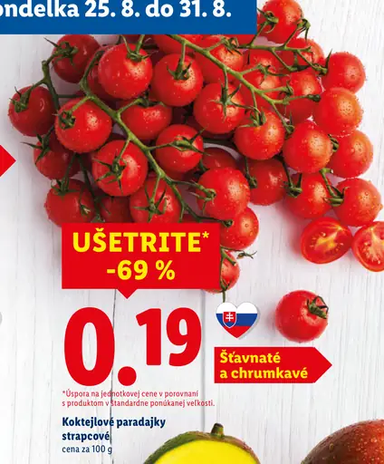 Paradajky koktejlové strapcové