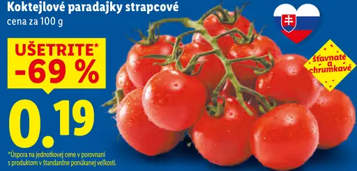 Paradajky koktejlové strapcové