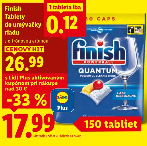 Finish Tablety do umývačky riadu