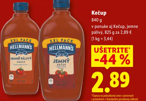 Hellmann's Kečup jemne štipľavý