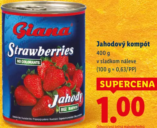 Giana Jahodový Kompót