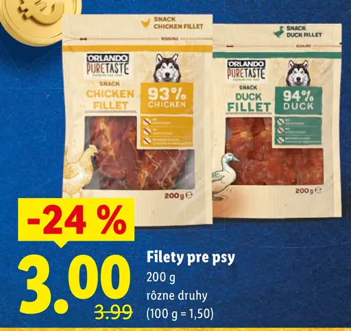 Orlando Puretaste Filety pre psy