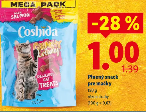 Coshida Plnený snack pre mačky