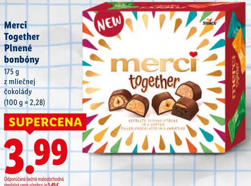 Merci Together Plnené bonbóny